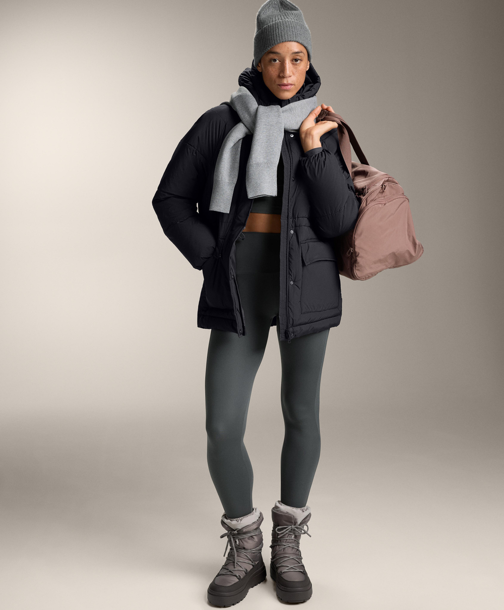 Oysho Лонгслив Comfortlux в рубчик, антрацитово-серый