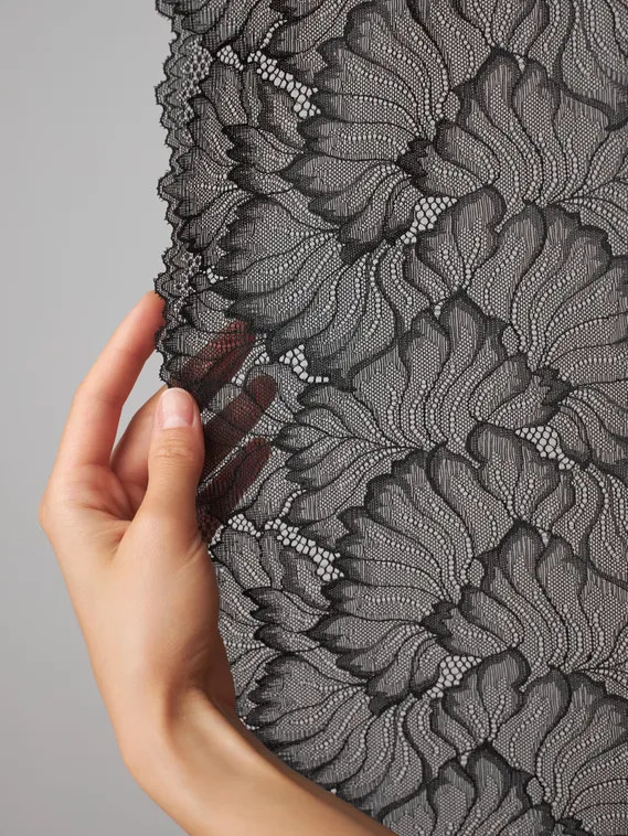 03-248 Кружево эластичное 23 см, черный