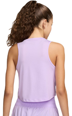 Женский топ теннисный Nike One Classic Dri-Fit Cropped Tank Top - lilac bloom/black