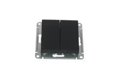 Выключатель Systeme Electric ATLASDESIGN 2 клавиши проходной промежуточный карбон 38354