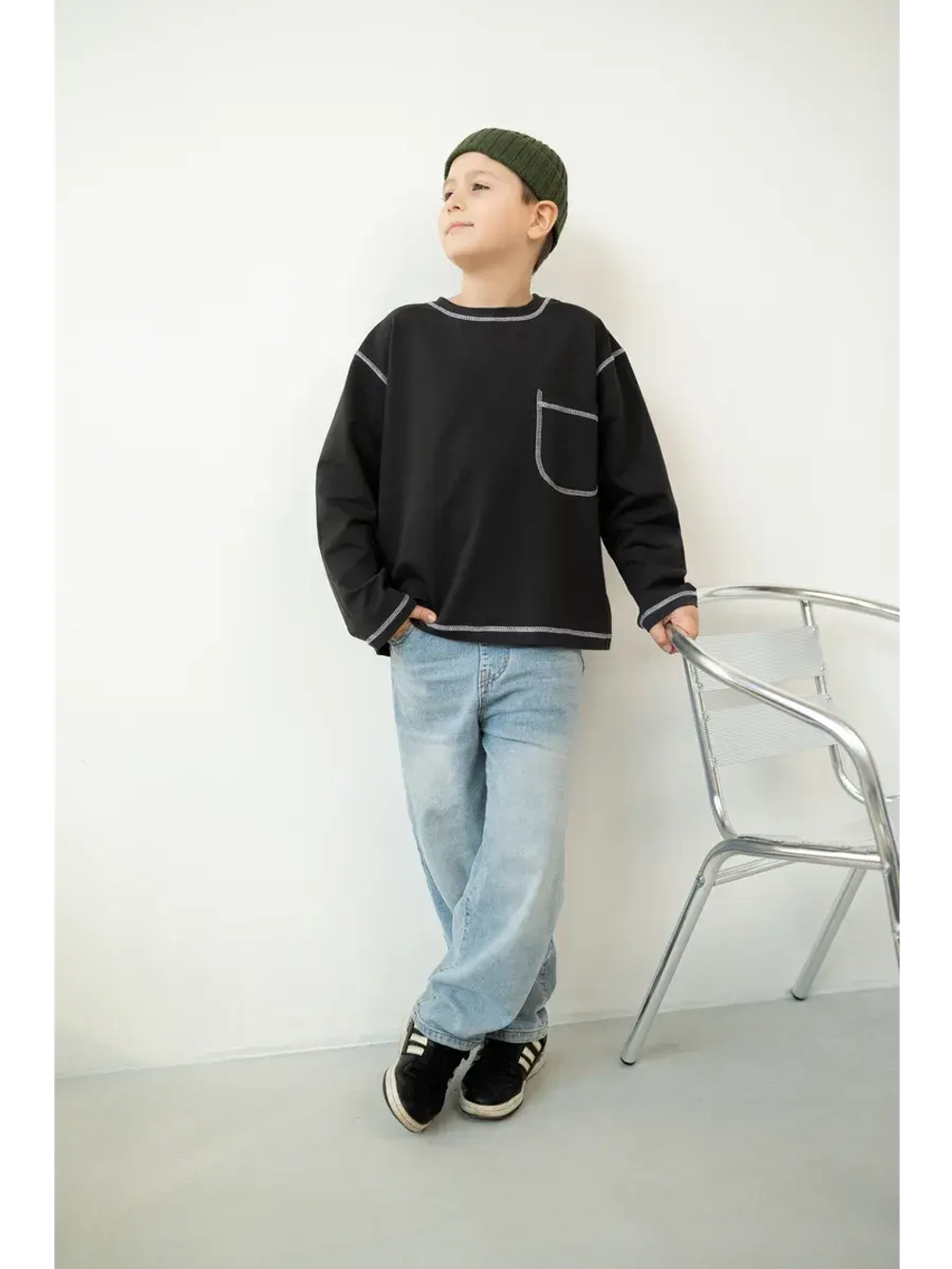 Детский лонгслив оверсайз