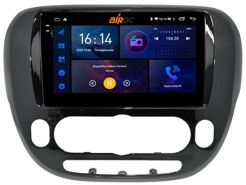 Магнитола для KIA Soul 2 2014-2019 (кондиционер, рамка глянцевая) - AIROC 2K RI-2320 Android 12, Быстрая, QLed+2K, CarPlay, SIM-слот