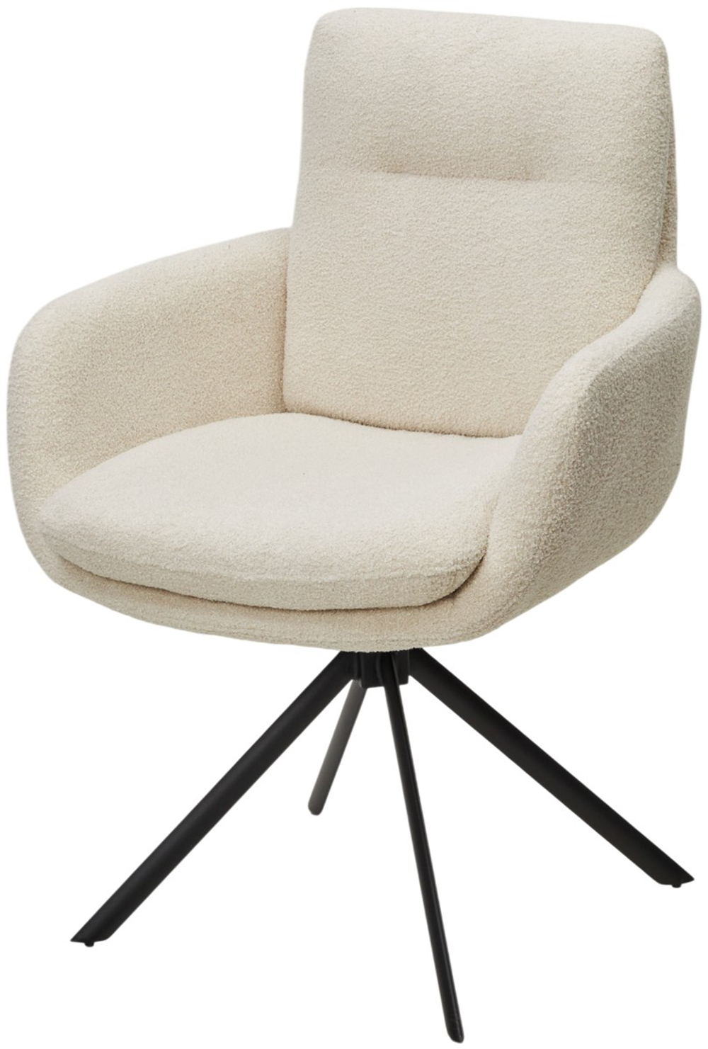 Стул М-City DISAUR Дарем (Darem) Белый букле Davis Now Or Never -03, Черный каркас