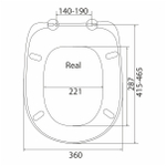 Сиденье для унитаза REAL A дюропласт с универ.метал.креп(Волга,Бореаль,Сенатор,Capri,Prima)