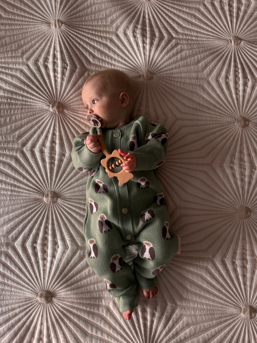 7055-338 Комбинезон вязаный (совы)