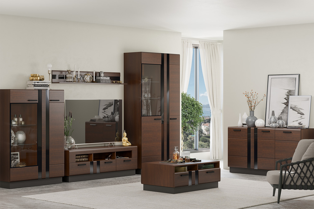 Стол журнальный Магнолия, Дерево, Орех