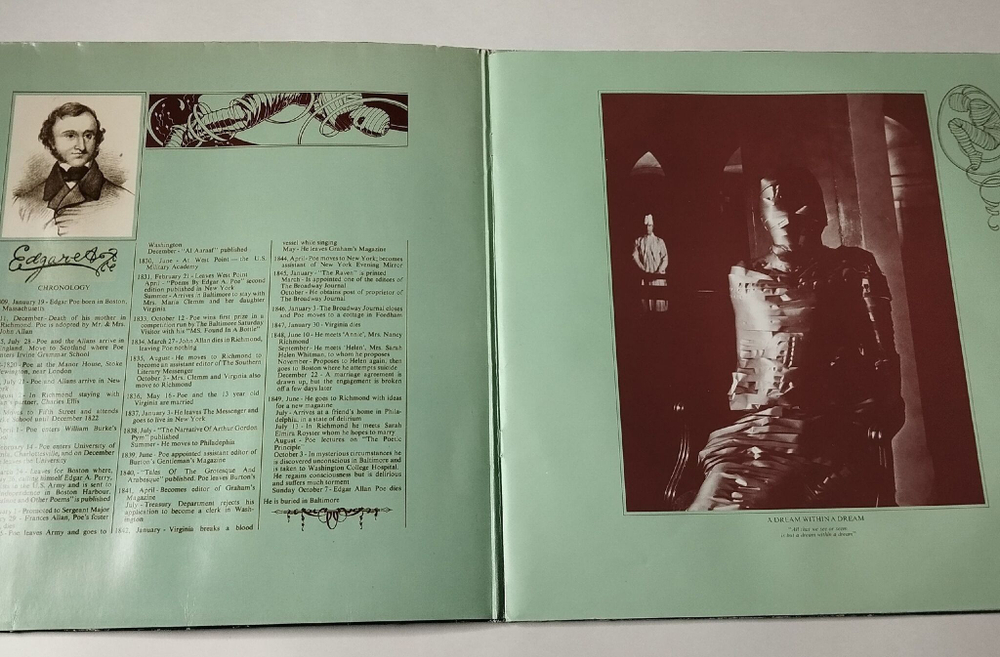 Винтажная виниловая пластинка LP The Alan Parsons Project Tales Of Mystery And Imagination (Germany 1978) The Raven