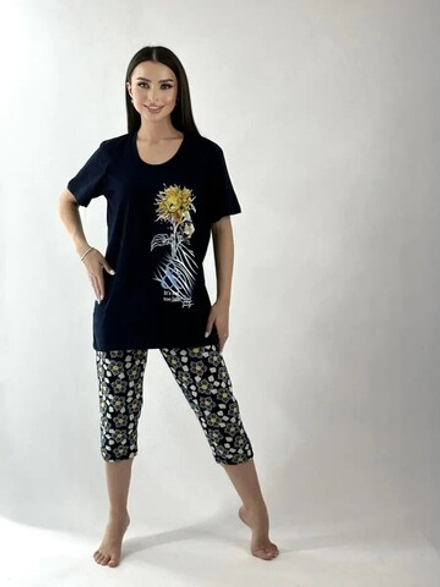 Пижама женская бриджи+футболка (норма) КЖ0035