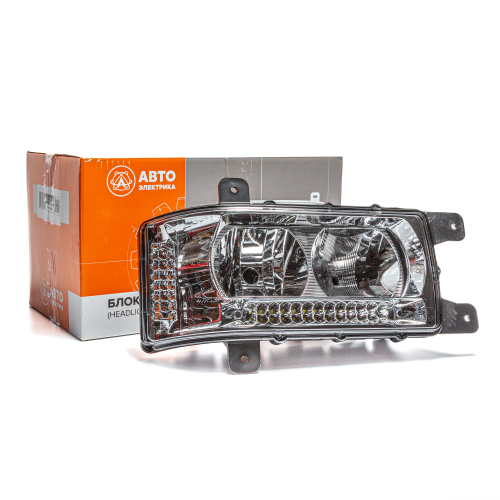 44.3775 AE Блок-фара, КамАЗ, с ДХО (LED), правая, Н/О АвтоЭлектрика