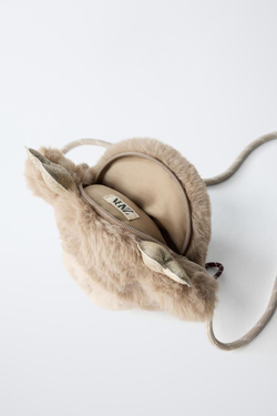 ZARA СУМКА ЧЕРЕЗ ПЛЕЧО «СЕВЕРНЫЙ ОЛЕНЬ», ЭКРЮ