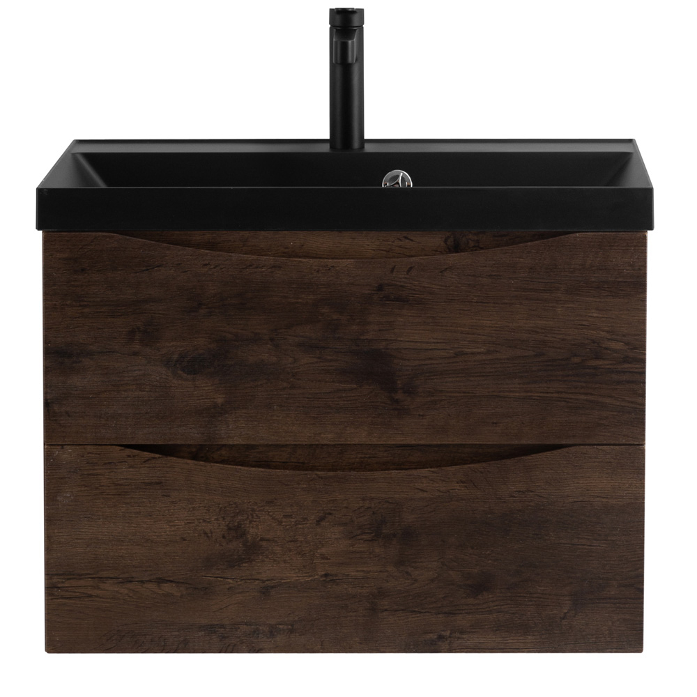 Тумба подвесная BelBagno MARINO-700-2C-SO-RW-P с черной раковиной