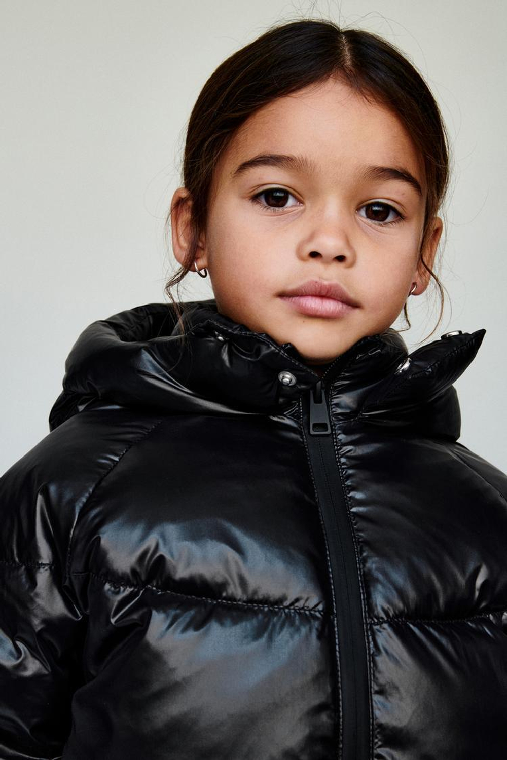 ZARA ПУХОВИК ИЗ ПЕРА И ПУХА WATER REPELLENT И WIND RESISTANT, ЧЕРНЫЙ