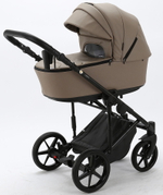 Детская коляска Adamex Zico Deluxe 2 в 1 Z-SA09 ТЕМНО-БЕЖЕВАЯ КОЖА