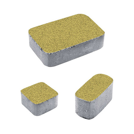 Тротуарная плитка КЛАССИКО - Гранит Желтый, комплект из 3 видов плит