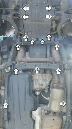 Защита для Land Rover Range Rover Sport, Supercharged 2009-2012 MOTODOR.383210