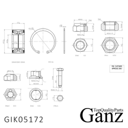 Подшипник ступицы передний VW G2/G3/B3/B4 (полный к-т) GANZ GIK05172