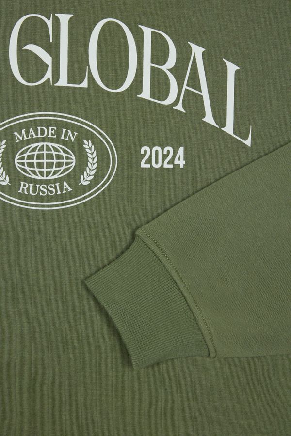 Толстовка Oversized хаки - фото 5