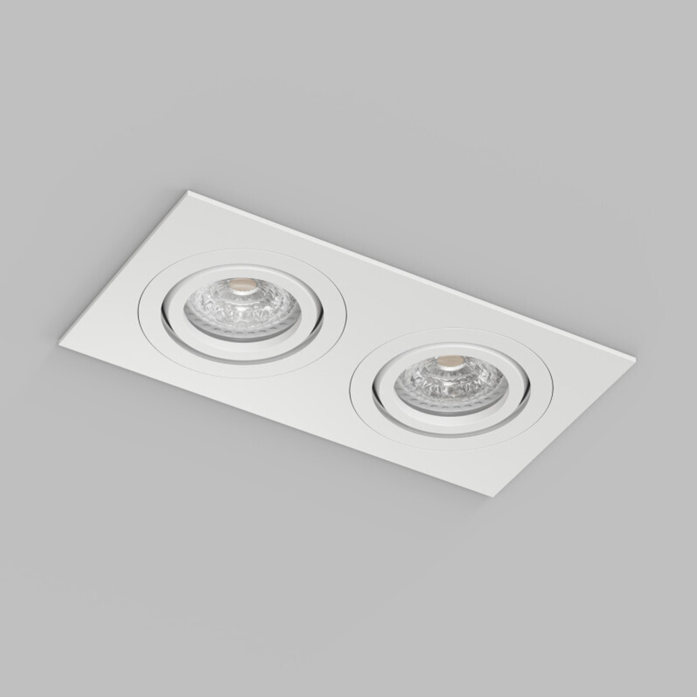 Встраиваемый влагозащищённый светильник HYDRO, IP44, 2?15 Вт LED макс., GU10, алюминий, белый