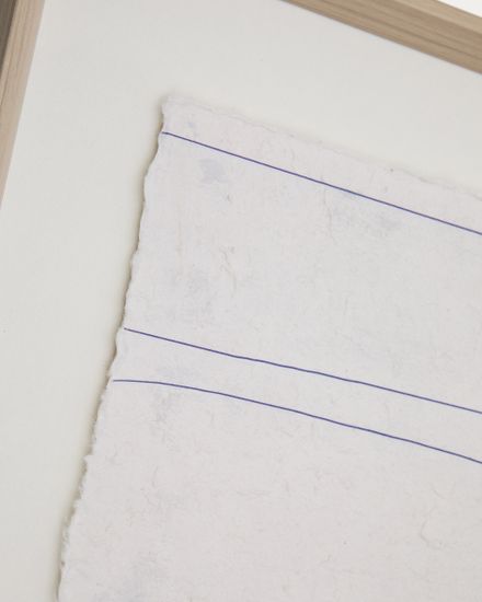 Durkan Абстрактная картина на переработанной бумаге белая 50 x 70 см