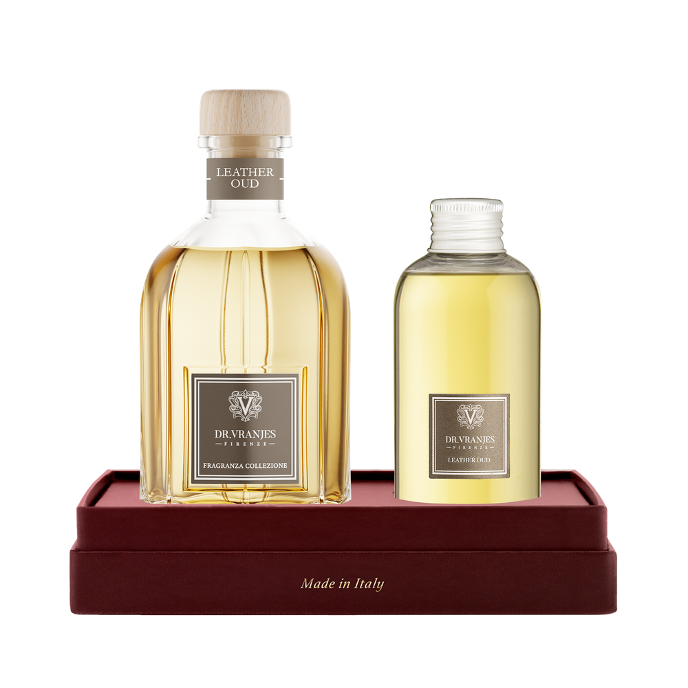 Dr. Vranjes Leather Oud 250 мл с наполнителем 150 мл в подарочной упаковка (аромат кожа и уд)