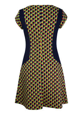 Платье женское 1086о, Салатово-син #443ССи051086о