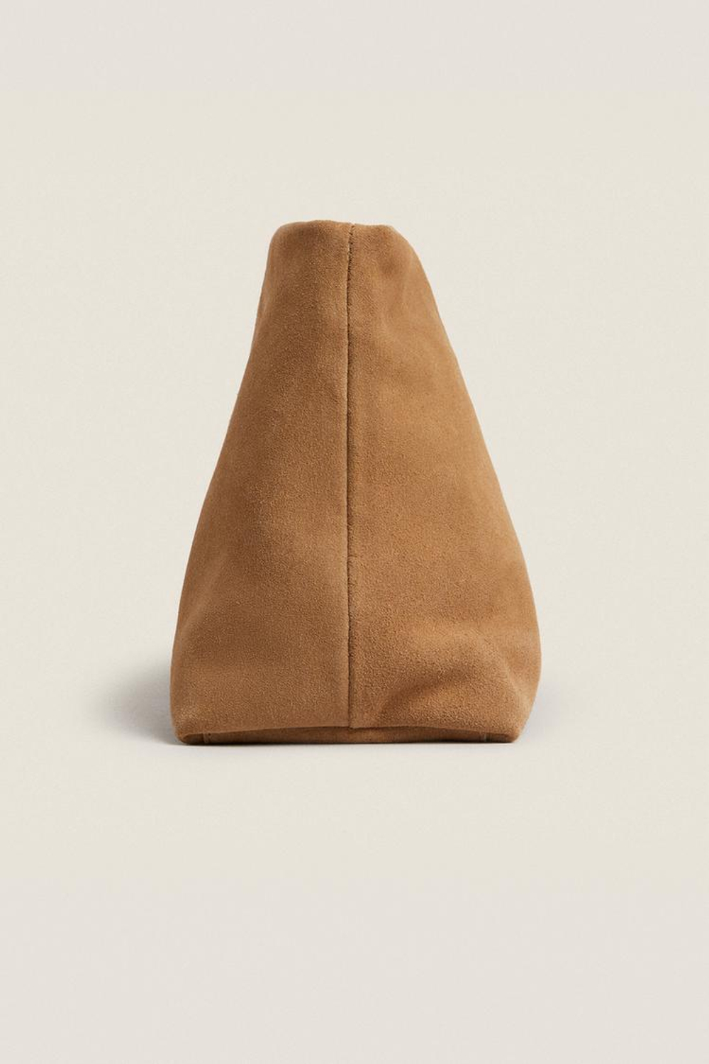 ZARA HOME КОСМЕТИЧКА СРЕДНЕГО РАЗМЕРА ИЗ ПЛОТНОЙ ЗАМШИ, КОРИЧНЕВЫЙ