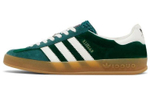 Adidas originals x GUCCI Gucci Gazelle co-branded GG letter intertwined pattern classic low-cut casual suede shoes men's green