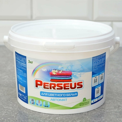 Порошок стиральный "PERSEUS" автомат для цветного белья, ведро 3кг