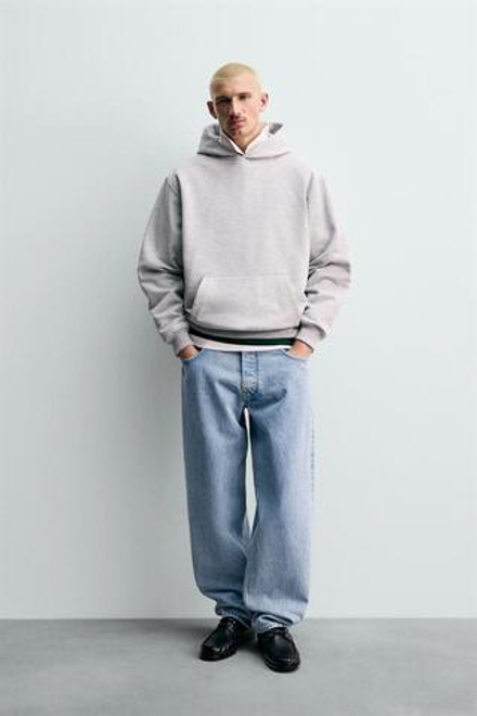 ZARA X CHAMPION ® ДЖИНСЫ СВОБОДНОГО КРОЯ, ГОЛУБОЙ