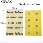 Абразивный лист KOVAX Tolecut клейкий (29х35 мм. х 8 шт.) 4 видов от K800 до K2000 по 4 листа каждого + шлифблок Toleblock S