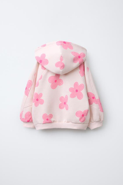 ZARA ХУДИ С ПРИНТАМИ, ТЕЛЕСНО-РОЗОВЫЙ