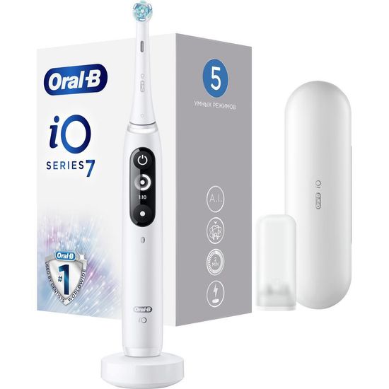 Электрическая зубная щетка Oral-B iO 7 White Alabaster