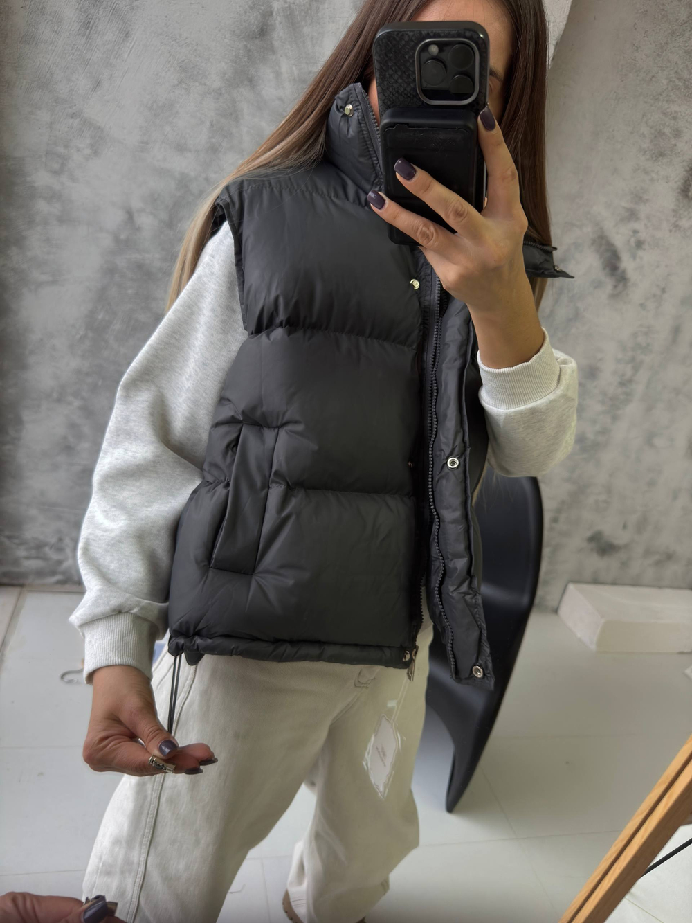 Жилетка женская 1068 графит