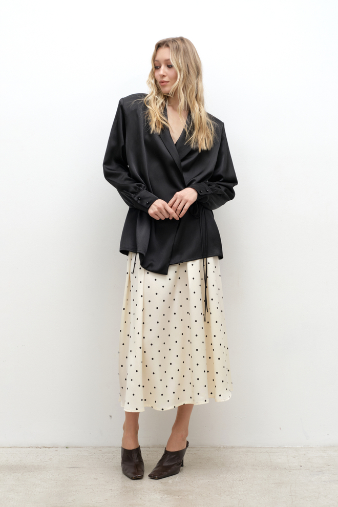 Юбка расклешенная в горох