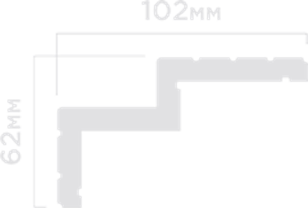 Карниз HiWood, 62x102 мм