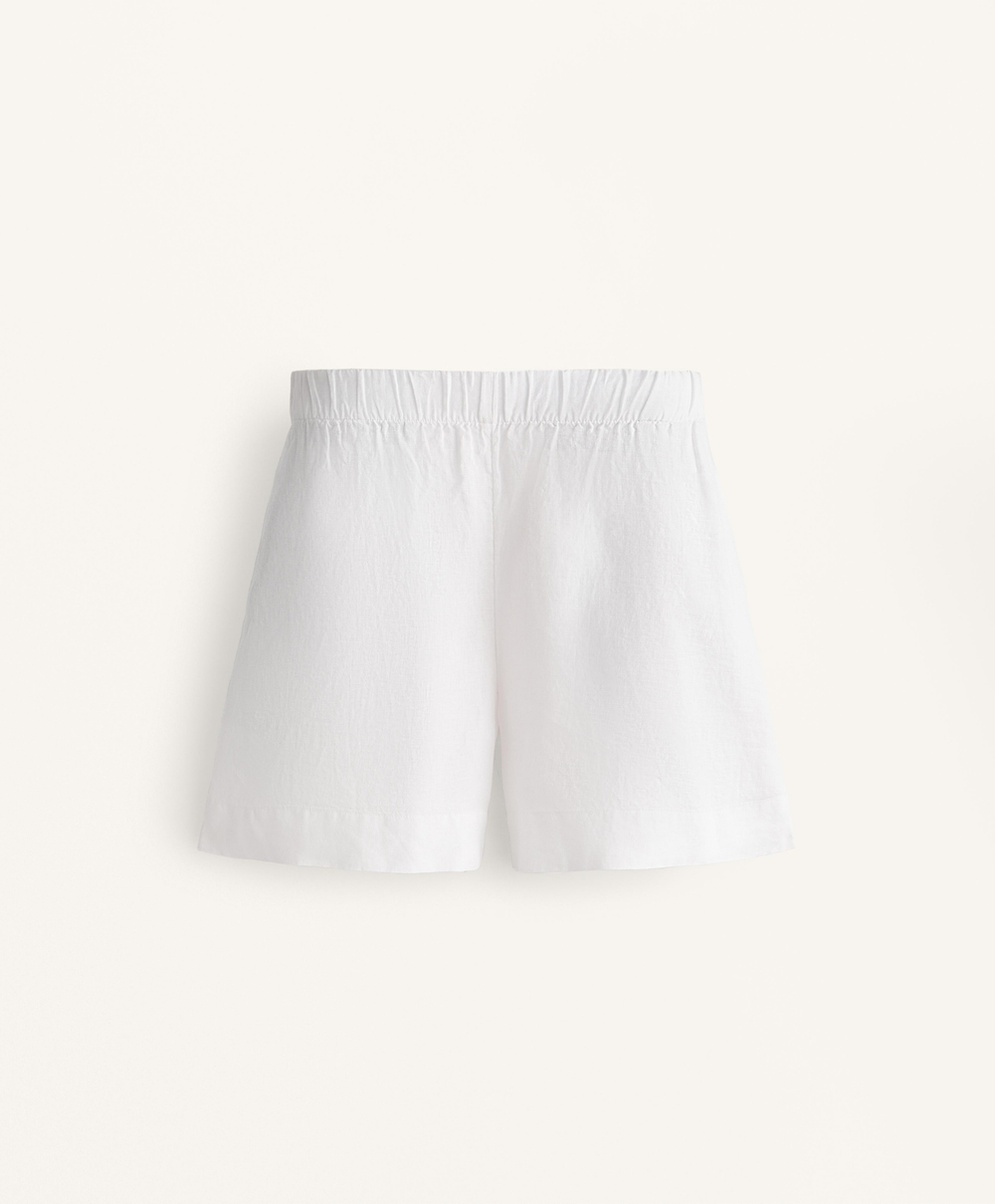 Oysho Шорты-бермуды из 100% льна, белый
