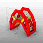 Надувная мини-лестница для бассейна из ПВХ, красный, 2,6*1,4*2,4 м