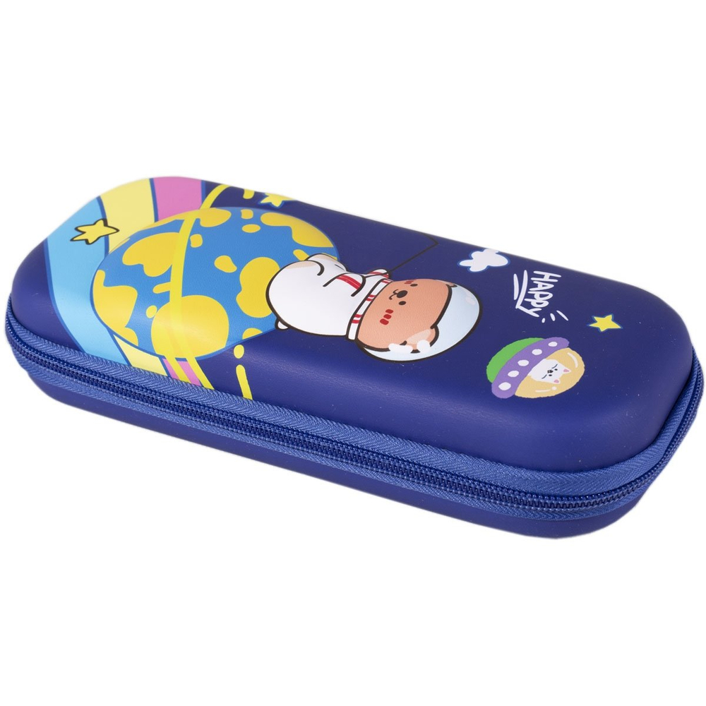 Пенал EVA Alingar, 1 отделение 1 откидная планка, карман сетка, молния, объем рисунок, 95 х 220 мм, "We are bears", мишка космонавт