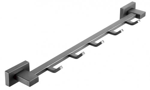 5016-G Вешалка для полотенца с 5-ю крючками (ГРАФИТ) ViEiR  (30/1шт)