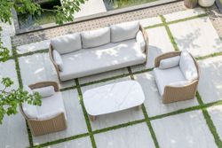 "Аликанте" лаунж-зона из искусственного ротанга, цвет соломенный