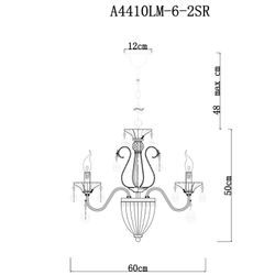 Подвесная люстра Arte Lamp Schelenberg A4410LM-6-2SR