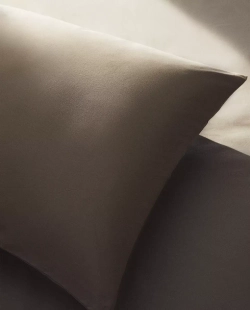 ZARA HOME (200 НИТЕЙ) НАВОЛОЧКА ИЗ ПЕРКАЛЯ, СЕРЫЙ