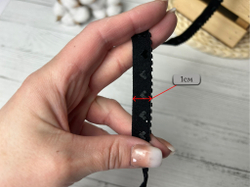 Резинка двойная 1см Чёрная