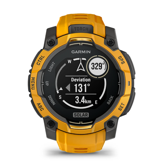 Умные часы Garmin Instinct 3 Solar 45 mm Sunburst with Sunburst/Grey Band