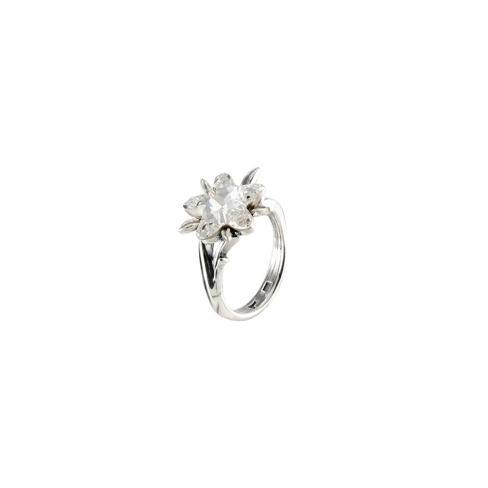 "Хейлантес" кольцо в серебряном покрытии из коллекции "Эдельвейс" от Jenavi