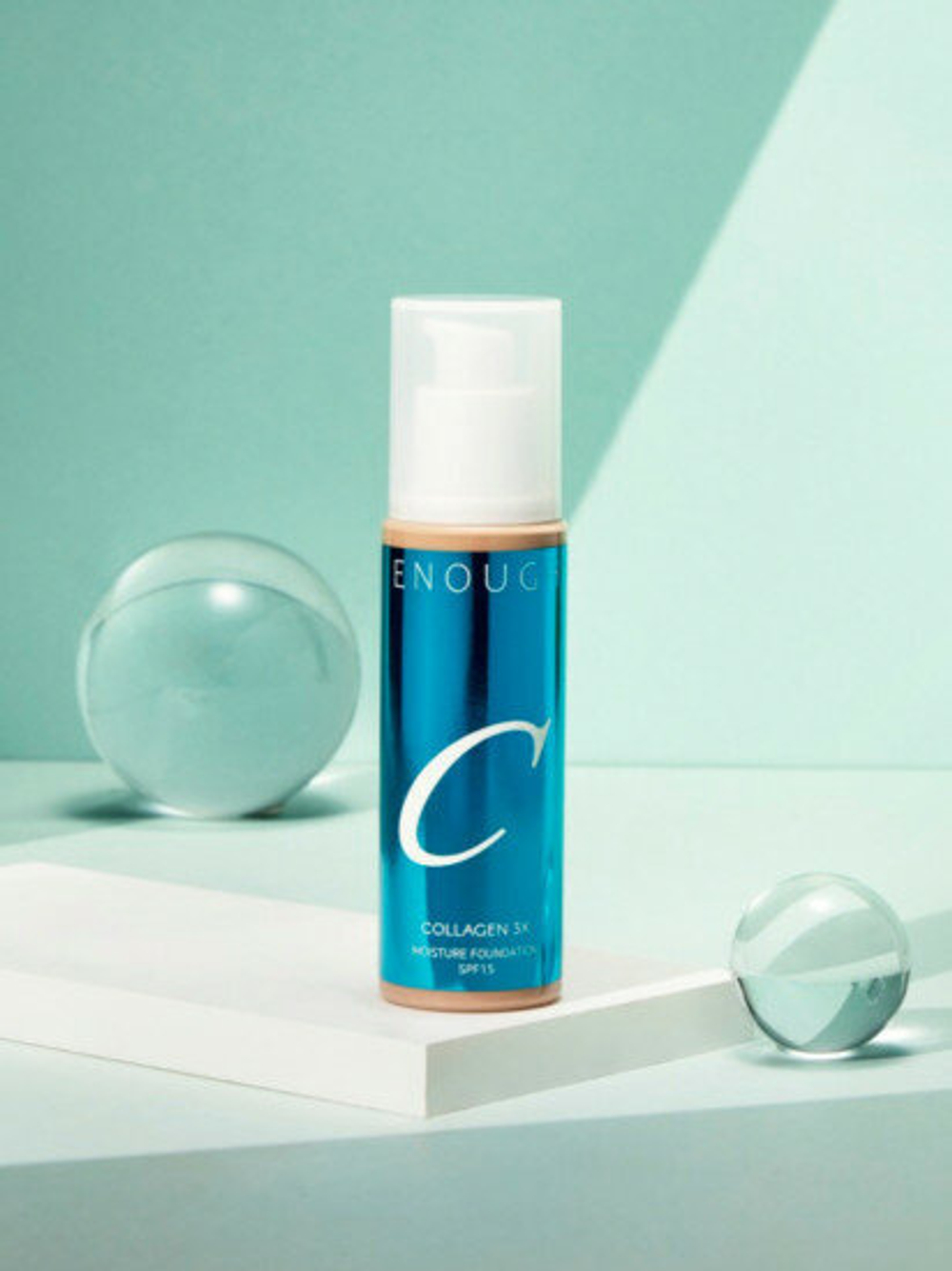 Тональный крем с тройным коллагеном 21 тон Enough Collagen 3x Moisture Foundation SPF15 100 мл.