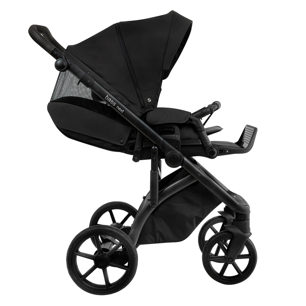 Коляска 2 в 1 Roan Bass Next 2.0, Caviar Black