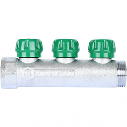 Коллектор распределительный 1", 3 отвода 3/4" EU