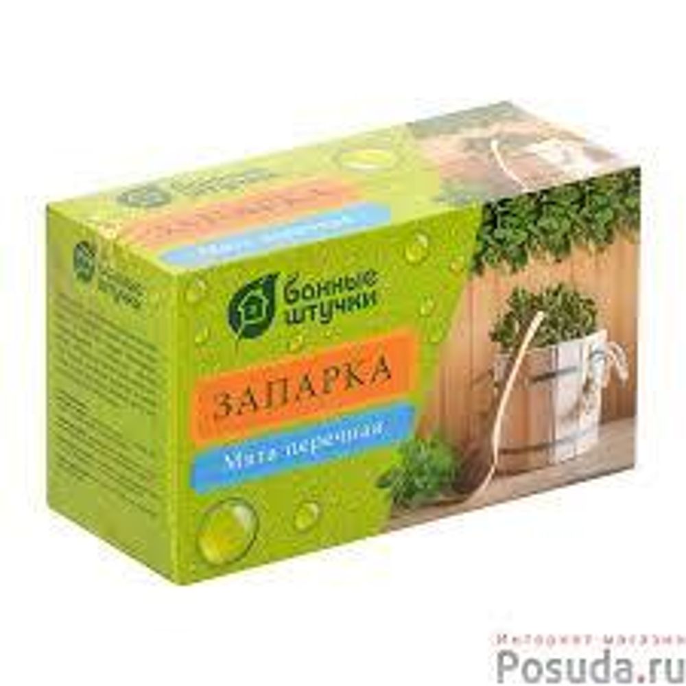 Запарка банная Листья мяты перечной, фильтр-пакеты 20шт*1,5гр, 30014 Банные штучки