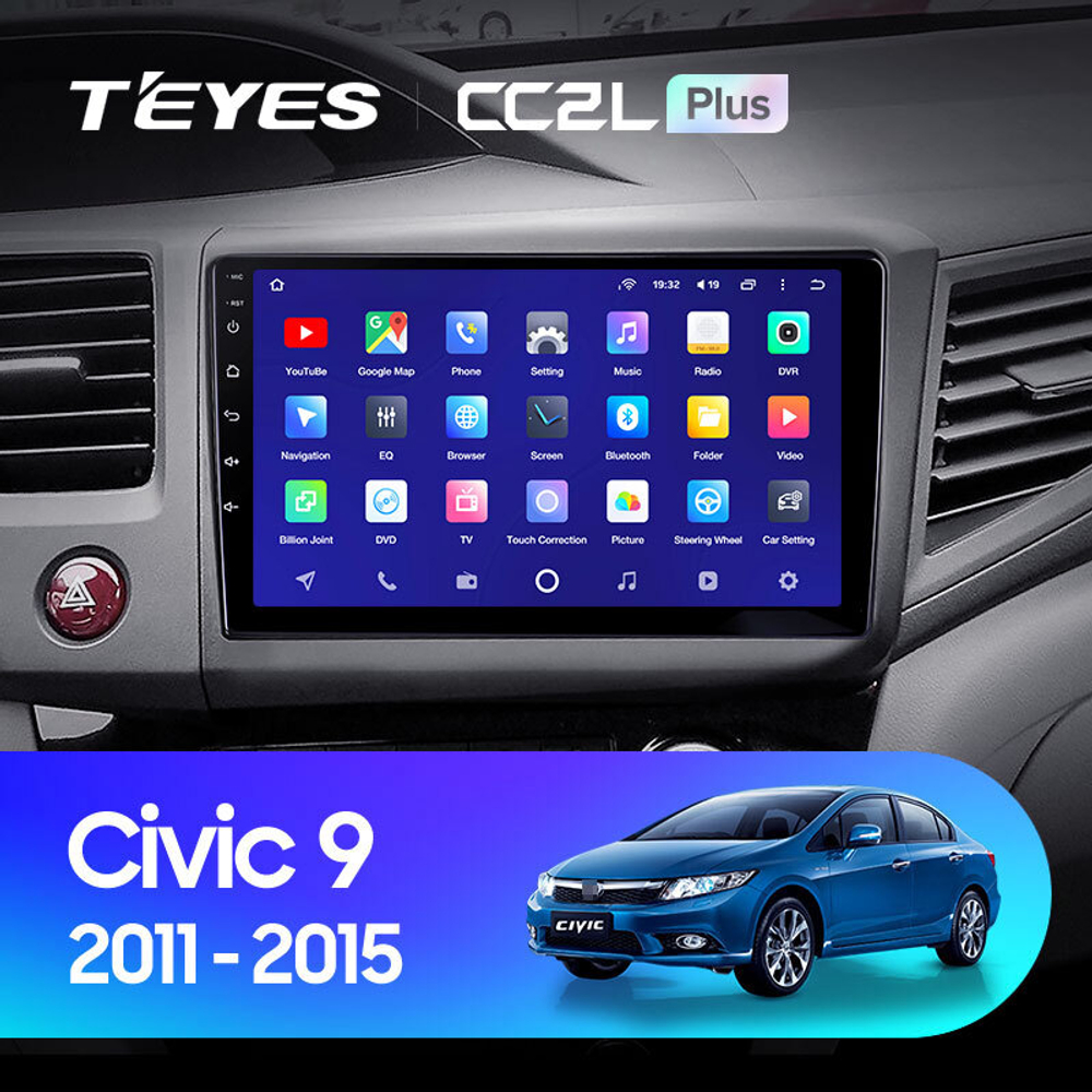 Teyes CC2L Plus 9" для Honda Civic 9 2011-2015